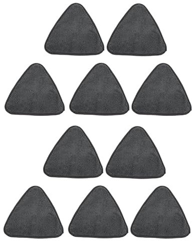 Bortivier 10PCS PañO de Microfibra Triangular Trapeador de Polvo Almohadillas de Cabeza de Repuesto Limpieza de Vidrio Trapos de Microfibra para Barrer Piso