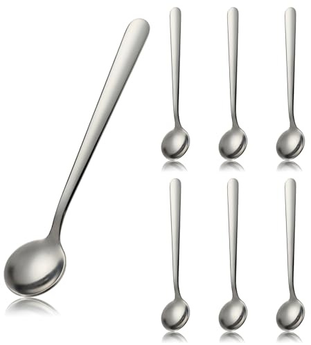 6 Pack Mini Spoons Small Coffee Teaspoon Medicine Spices Powder Spoon