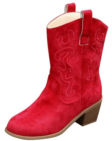 Botas Moto Trail,Botas Mujer Altas Cuero Elegantes Comodos Campera Botines Mujers Media Botines Mujers Invierno en Piel con Tacon Outdoor