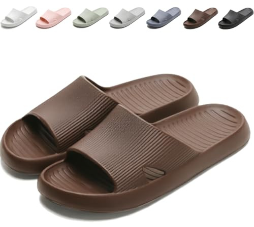 Anmerl Chanclas de Ducha para Hombre y Mujer, Zapatillas de Casa Ligeras de EVA, Sandalias de Baño Antideslizantes y Secado Rápido para Playa, Piscina y Gimnasio