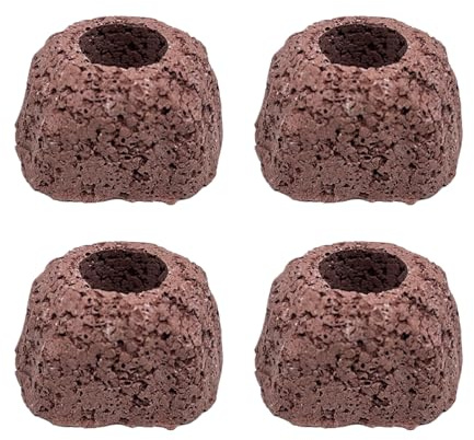 per piante da acquario, 4 pezzi, pietre vulcaniche con design anti-galleggiamento, decorativi con consistenza naturale, forniture per acquario, per eliminare gli odori