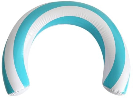 Uppblåsbar poolnudel av PVC PVC uppblåsbar randmönstrad sommarspel 76 x 61 | Uppblåsbar Böjd Poolnudel Float för män och kvinnor, utomhus vid sjön, avkoppling och vattenfest