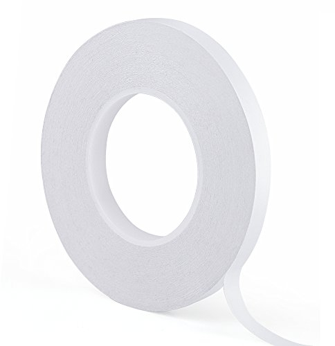 KUUQA Nastro biadesivo per fai da te, legno, vetro, documenti ufficio, 12 mm x 70 m