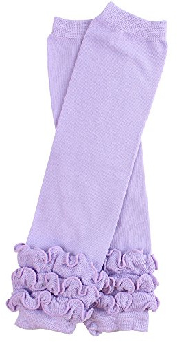 juDanzy ruffled leg warmers for baby or toddler girls (One Size (12 pounds to 10 years), Heavenly Lavender)