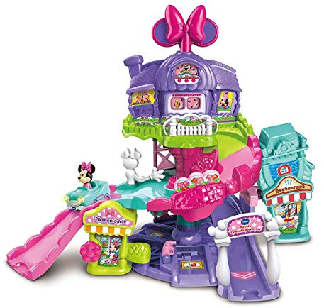 VTech Baby Tut Tut Baby Flitzer - Minnies Einkaufsabenteuer – Interaktives Spielzeug mit der Originalstimme von Minnie Maus und Tut Tut Baby Flitzer - Minnies Einkaufswagen – Für Kinder von 1-5 Jahren