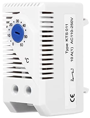 Termostato, termostato elettrico compatto regolabile regolabile da 0 a 60 Switch interruttore per termoregolatore per ventilatori A/C riscaldatori (1Pc)(KTS011)