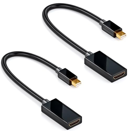 QGECEN Thunderbolt till HDMI-adapter, mini Displayport till HDMI-adapter, mini DP till HDMI-adapter för MacBook, iMac, Mac Mini, Mac Pro; Microsoft Surface and mer, 4K-stöd, 1080P, HDCP, 3D (2)