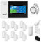 HUXGO® HXA007 Funk Alarmanlage Set WiFi + GSM mit Sirene | Alarm System mit Bewegungsmelder, 12x Tür- Fenstersensor, Fernbedienung | Wohnmobil Alarmanlage | Smart Home Security