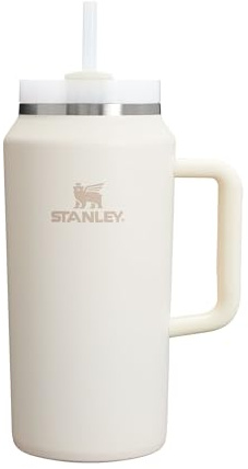STANLEY 1913 Quencher H2.0 FlowState Tumbler 1.9L - Cream | Cold For 15 Hours - Iced For 60 Hours - Stainless Steel Tumbler With Straw, Handle And Lid - Dishwasher Safe Travel Mug