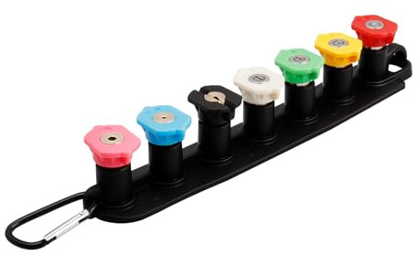 Bestgle 7Pcs Buse de Pulvérisation pour Nettoyeur Haute Pression, Buse Haute Pression 1/4, Ensemble D'embouts pour Nettoyeur Haute Pression avec Porte-buse, 7 Embouts de Buse, Buses à Connexion Rapide