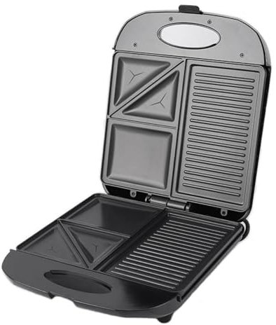 Vocdikficy Máquina de Desayuno 3 en 1, Multifunción, Antiadherente, para Hacer Gofres, Tortillas y Sándwiches, Enchufe Europeo