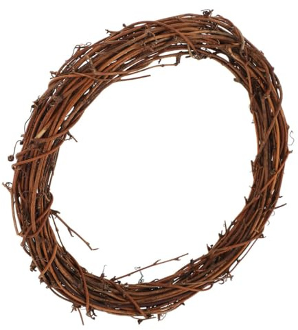 Garneck Natural Vine Branch Wreath Ring for Wedding Birthday Party Supplies Diy Rattan Garland Wreath Hoop for Christmas Decor