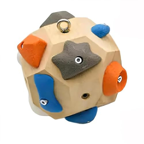 Handgjord 3D-klätterträningsboll med simulerade klättergrepp för fingerstyrka och precisionsträning. Perfekt present för boulderingklättrare.
