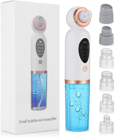 Aspiratore Punti Neri Professionale, Blackhead Remover Vacuum, Pulitore per i punti neri con 6 testine di aspirazione sostituibili per brufoli sottovuoto per la pulizia del viso, acne