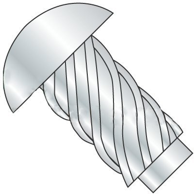 #2 x 1/4 Drive Screws, U Drive - Hammer Drive, Round Head, Steel, Zinc Plating (Quantity: 1000 pcs)