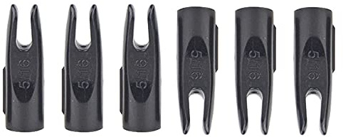 ZZYB 50pcs Archery Plastic Arrow Nocks 5/16 Plasticnock Arrow Tails Replacement Nock Outwear Arrow Tails Archery Arrow Shaft End Accessories (Black)