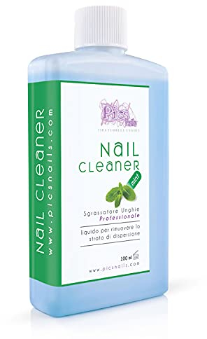 Sgrassatore Unghie Gel alla Menta 100 ml - Cleaner Unghie Sgrassatore Semipermanente - Cleaner Unghie Solvente Smalto Gel UV per Pulizia e Rimozione Strato di Dispersione