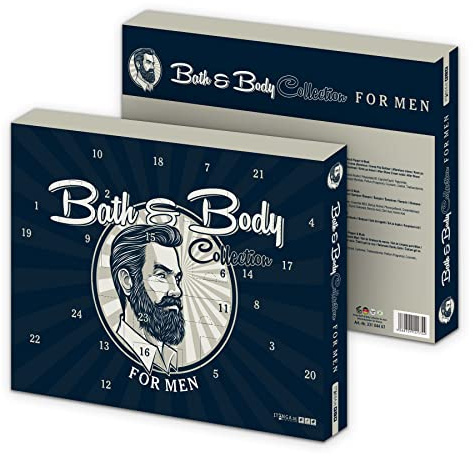 itenga Adventskalender für Männer gefüllt Bath & Body for Men - Adventskalender für Männer - Artikel für Bart und Körperpflege