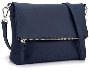 Gladdon Umhängetasche damen,Schultertasche mit Reißverschluss, Crossbody Tasche, Leder Handtasche Klein, Daypack…