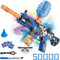 Electric Gel Ball Blaster, High Speed Automatic Splatter Ball Blaster with 40000+ and Goggles, SUPBEC Rechargeable Splatter Ball Toys for Outdoor Activities Game Party Favors, Ak-blue