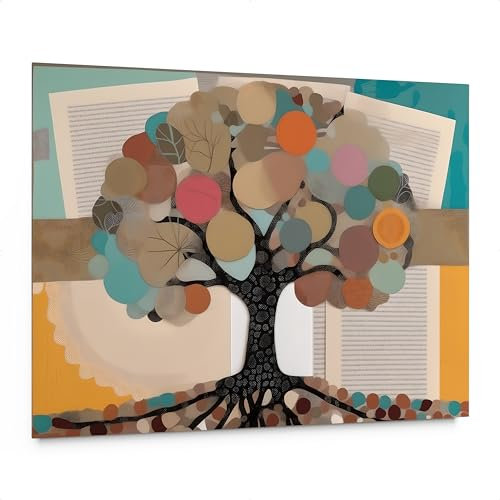 emmena - Livets träd bild - vintage stil collage - 25 x 20 cm