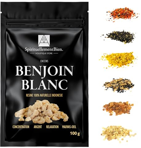 100 % naturlig 100 g ren vit rökelse - äkta harts för rökning, rening, lugnande och välstånd