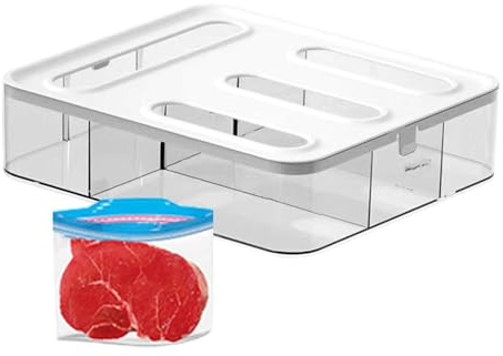 Generico Organizzatore del per la conservazione degli alimenti - Porta del con chiusura a zip chiara per cassetto da cucina | Adatto a galloni, quart, sandwich e snack borse, organizzatore