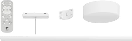 Eglo Sistema binario Track Plus a bassa tensione, set espandibile con telecomando, starter per parete e soffitto, plastica bianca, lunghezza 95 cm