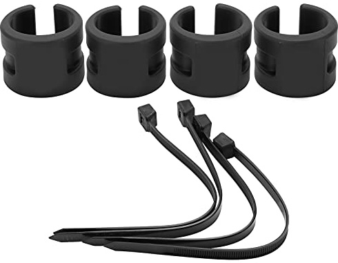 Jxngery 4pcs set Bike Front Rear Fork AntiCollision Rubber Protection Ring Guard Chain (Black)