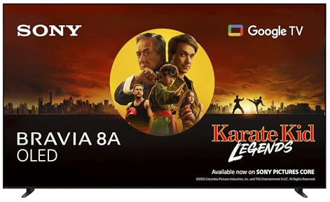 Sony BRAVIA 8A OLED 55 Inch 4K HDR Google Smart TV, Gaming Features for PlayStation 5 and IMAX Enhanced, Dolby Vision Atmos, Google Cast, Apple AirPlay, 120Hz 55XR8A