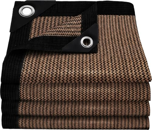 kogxscej Red de sombra con ojales, 80% de tasa de sombreado resistente a los rayos UV, transpirable, ligera y duradera, red de sombreado para invernadero, jardín, granero, exterior.