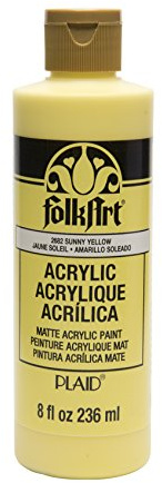 FolkArt Acrylic Paint, Sunny Yellow, 8 Oz