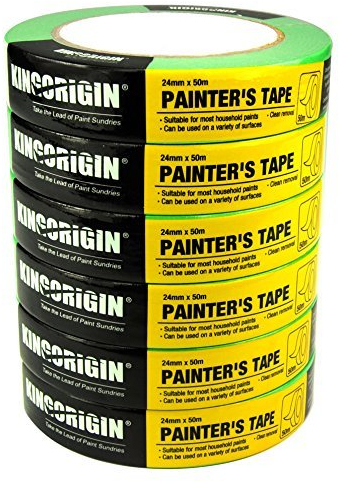 KingOrigin Multi Use Painting Tape, 24mm X 50m Masking Tape for Painting, Residue Free Painters Masking Tape for Painting Artists & Decorating