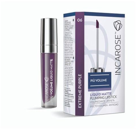 INCAROSE PIÙ VOLUME LIQUID MATTE PLUMPING LIPSTICK EFFETTO VOLUME 06 EXTREME PURPLE 4 ML.