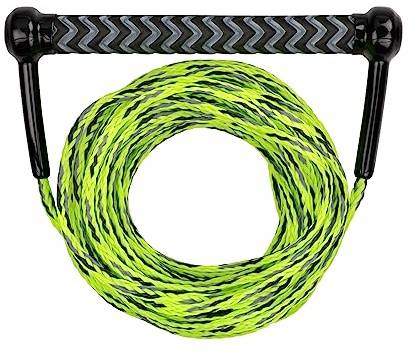 Mesle Combo de Cuerda para Wakeboard y esquí acuático, Mango Suave de EVA, Flotante, Longitud de Cuerda con Mango 18,3 m, Incl. Rope Keeper