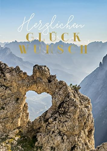 DIN A4 Grußkarte, XXL Glückwunschkarte Herzlichen Glückwunsch, Klappkarte mit Umschlag, matte Oberfläche