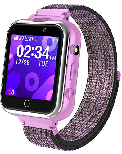 Kinder Smartwatch Telefon, Kind Uhr mit Zwei Wege Gespräch SOS MP3 Spiel Video Wiedergab Kameras Rekorder Wecker Schrittzähler Taschenrechner Taschenlampe Sportuhr für Jungen Mädche Geschenke