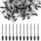 100 pièces Rivets Aveugles, Rivet Pop Noir 3,2 mm x 6 mm, Rivet Aveugle en Aluminium, Rivets à Bride, Rivets Eclateurs Noirs, Rivets Pop à Extrémité Ouverte, Rivets Pop pour Métal, Bois, Plastique