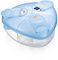 MAM Milchpulverspender, Milchpulver Box zum einfachen Befüllen von Babyflaschen, Milchpulverportionierer fasst bis zu 3 Portionen, 0+ Monate, Wal/Frosch