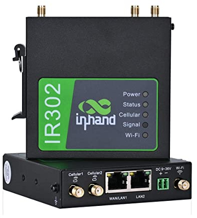 InHand Networks IR302 Industrial IoT LTE 4G VPN Router,LTE Cat 1+ Wi-Fi, Dual sim Card Slots, Management by Cloud Platform, DI/DO Port, Support T-Mobile, AT&T & Verizon, UL Certification