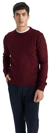 DeFacto B7864ax T-shirt, Bordeaux, XL herr, Vinröd, XL