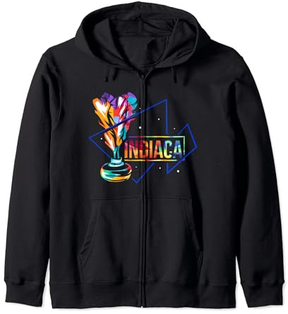 Indiaca Rebound Game Hand Shuttlecock Zip Hoodie