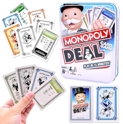 MIFKLMV Monopol-Kartenspiele, Deal-Spiel für 2-5 Spieler, klassisches Familien- und Kinderspiel - A
