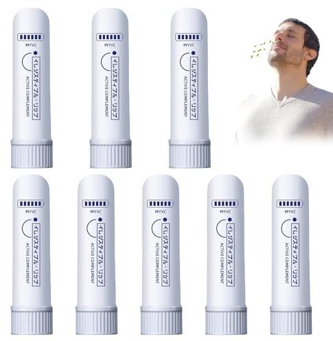 8 Stück Inhalierstift Inhalierstift für die Nase Naseninhalator Stift Eukalyptus Öl Nasal Inhaler Wird Verwendet um Schläfrigkeit Beim Autofahren zu Vermeiden Und Eine Verstopfte Nase zu Lindern