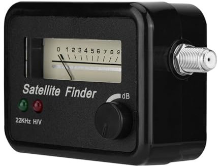Satellitsökare, Antennsignalmätare Professionella Lokaliseringsapparater Bärbar Antennmarksdetektor TV-signalmätare med Svart Bakgrund och Vit Satellitsökare för Tv-mottagning