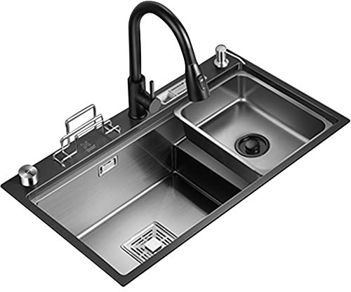 Großes Unterbau-Waschbecken aus Keramik, Waschtisch, Waschbecken mit Waschbrett, Untertischgefäß, Waschbecken mit Wasserhahn, 63,5 x 40,6 cm (Farbe: B)