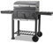 ISOISL Barbecue au charbon de bois avec bol à charbon réglable en hauteur, barbecue avec couvercle, roues, poignée en acier inoxydable, thermomètre, ouvertures d'aération réglables, barbecue XXL au