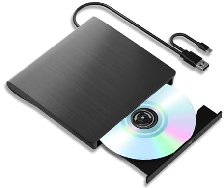 Unità esterna Bueray/Dvd per PC, unità Blu-ray esterne portatili supportano lettura/scrittura di dischi da 50 G, masterizzatore Blu Ray USB 3.0 di tipo C per laptop, unità Blu Ray compatibile con