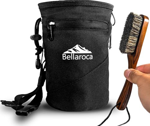 BELLAROCA | Premium klättringssats, kritväska och klättringsborste, perfekt för utomhusklättring och Bouldering – nybörjare och avancerade klättrare – klättringspresent & Bouldering-gåva