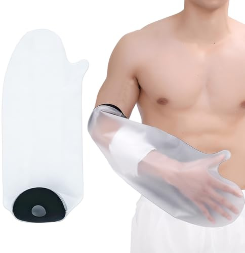 UIEXAY 1 Pezzi Copertura impermeabile per braccio corto per adulti per doccia, bagno,Protettore per gesso e benda,Protezione impermeabile per braccio, mano e polso rotti, Protezione PICC Per Doccia